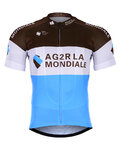 BONAVELO Kurzarm Fahrradtrikot - AG2R 2019 - Weiß/Blau/Braun