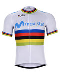 BONAVELO Kurzarm Fahrradtrikot - MOVISTAR UCI 2019 - Weiß