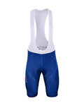 BONAVELO Kurze Fahrradhose mit Trägern - QUICKSTEP 2019 - Blau