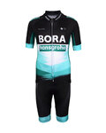 BONAVELO Kurzarm Radtrikot und Shorts - BORA 2020 KIDS - Weiß/Schwarz/Grün