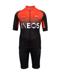 BONAVELO Kurzarm Radtrikot und Shorts - INEOS 2020 KIDS - Rot/Schwarz