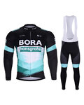 BONAVELO Langarm Radtrikot und Hose - BORA 2020 SUMMER - Schwarz/Grün/Weiß