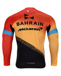 BONAVELO Langarm Fahrradtrikot für den Winter - BAHRAIN MCL. '20 WNT - Schwarz/Rot/Gelb