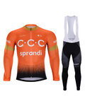 BONAVELO Radtrikot und Hose für den Winter - CCC 2020 WINTER - Orange/Schwarz