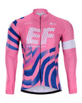 BONAVELO Langarm Fahrradtrikot für den Winter - EDUCATION F. '20 WNT - Blau/Rosa