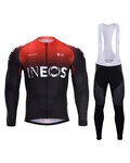 BONAVELO Langarm Radtrikot und Hose - INEOS 2020 SUMMER - Rot/Schwarz