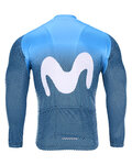 BONAVELO Langarm Fahrradtrikot für den Winter - MOVISTAR 2020 WINTER - Blau/Weiß