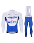 BONAVELO Radtrikot und Hose für den Winter - QUICKSTEP 2020 WNT - Blau