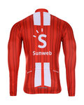 BONAVELO Langarm Fahrradtrikot für den Winter - SUNWEB 2020 WINTER - Rot/Weiß