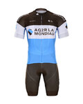 BONAVELO Kurzarm Radtrikot und Shorts - AG2R 2020 - Weiß/Blau/Braun