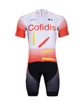 BONAVELO Kurzarm Radtrikot und Shorts - COFIDIS 2020 - Rot/Weiß/Schwarz