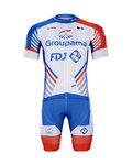 BONAVELO Kurzarm Radtrikot und Shorts - GROUPAMA FDJ 2020 - Weiß/Rot/Blau