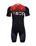 BONAVELO Kurzarm Radtrikot und Shorts - INEOS 2020 - Schwarz/Rot