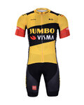 BONAVELO Kurzarm Radtrikot und Shorts - JUMBO-VISMA 2020 - Gelb/Schwarz