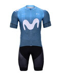 BONAVELO Kurzarm Radtrikot und Shorts - MOVISTAR 2020 - Schwarz/Blau
