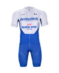 BONAVELO Kurzarm Radtrikot und Shorts - QUICKSTEP 2020 - Weiß/Blau