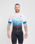 BONAVELO Kurzarm Fahrradtrikot - SLOVAKIA - Weiß/Rot/Blau/Schwarz