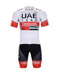 BONAVELO Kurzarm Radtrikot und Shorts - UAE 2020 - Weiß/Schwarz
