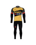 BONAVELO Radtrikot und Hose für den Winter - JUMBO-VISMA 2021 WNT - Gelb/Schwarz