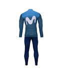 BONAVELO Radtrikot und Hose für den Winter - MOVISTAR 2021 WINTER - Schwarz/Blau