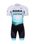 BONAVELO Kurzarm Radtrikot und Shorts - BORA 2021 - Weiß/Grün/Schwarz