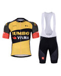 BONAVELO Kurzarm Radtrikot und Shorts - JUMBO-VISMA 2022 - Gelb/Schwarz
