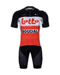 BONAVELO Kurzarm Radtrikot und Shorts - LOTTO SOUDAL 2022 - Rot/Weiß/Schwarz