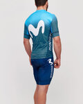 BONAVELO Kurzarm Radtrikot und Shorts - MOVISTAR 2021 - Weiß/Blau
