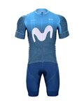 BONAVELO Kurzarm Radtrikot und Shorts - MOVISTAR 2021 - Weiß/Blau