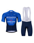 BONAVELO Kurzarm Radtrikot und Shorts - QUICKSTEP 2021 - Weiß/Blau