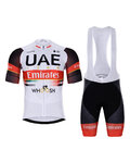 BONAVELO Kurzarm Radtrikot und Shorts - UAE 2021 - Weiß/Schwarz