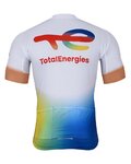 BONAVELO Kurzarm Radtrikot und Shorts - TOTAL ENERGIES 2025 - Blau/Weiß/Gelb/Schwarz