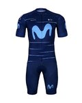 BONAVELO Kurzarm Radtrikot und Shorts - MOVISTAR 2022 - Blau/Weiß
