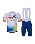 BONAVELO Kurzarm Radtrikot und Shorts - TOTAL ENERGIES 2025 - Gelb/Weiß/Blau