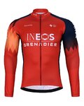 BONAVELO Langarm Fahrradtrikot für den Winter - INEOS 2025 WINTER - Rot/Blau