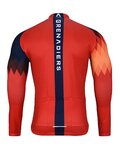 BONAVELO Langarm Fahrradtrikot für den Winter - INEOS 2025 WINTER - Rot/Blau