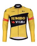 BONAVELO Langarm Fahrradtrikot für den Winter - JUMBO-VISMA 2025 WNT - Gelb/Schwarz
