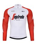 BONAVELO Langarm Fahrradtrikot für den Winter - TREK 2024 WINTER - Weiß/Rot/Blau