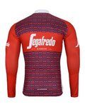 BONAVELO Langarm Fahrradtrikot für den Winter - TREK 2024 WINTER - Weiß/Rot/Blau