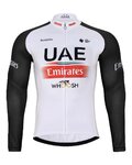 BONAVELO Radtrikot und Hose für den Winter - UAE 2024 WINTER - Schwarz/Weiß/Rot