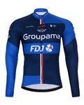 BONAVELO Langarm Fahrradtrikot für den Winter - FDJ 2025 WINTER - Blau/Schwarz