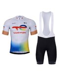 BONAVELO Kurzarm Radtrikot und Shorts - TOTAL ENERGIES 2025 - Blau/Weiß/Gelb/Schwarz
