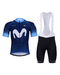 BONAVELO Kurzarm Radtrikot und Shorts - MOVISTAR 2024 - Blau/Schwarz
