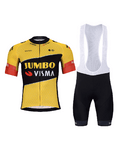 BONAVELO Kurzarm Radtrikot und Shorts - JUMBO-VISMA 2023 - Gelb/Schwarz