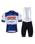 BONAVELO Kurzarm Radtrikot und Shorts - SOUDAL QUICK-STEP 24 - Weiß/Schwarz/Blau