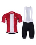 BONAVELO Kurzarm Radtrikot und Shorts - POLAND II. - Rot/Schwarz/Weiß