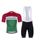 BONAVELO Kurzarm Radtrikot und Shorts - HUNGARY - Grün/Weiß/Schwarz/Rot