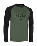ROCDAY Langarm Fahrradtrikot für den Sommer - PATROL - Schwarz/Grün