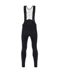 SANTINI Lange Fahrradhose mit Trägern - SVOLTA WINTER - Schwarz/Weiß