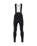 SANTINI Lange Fahrradhose mit Trägern - SVOLTA WINTER - Schwarz/Orange